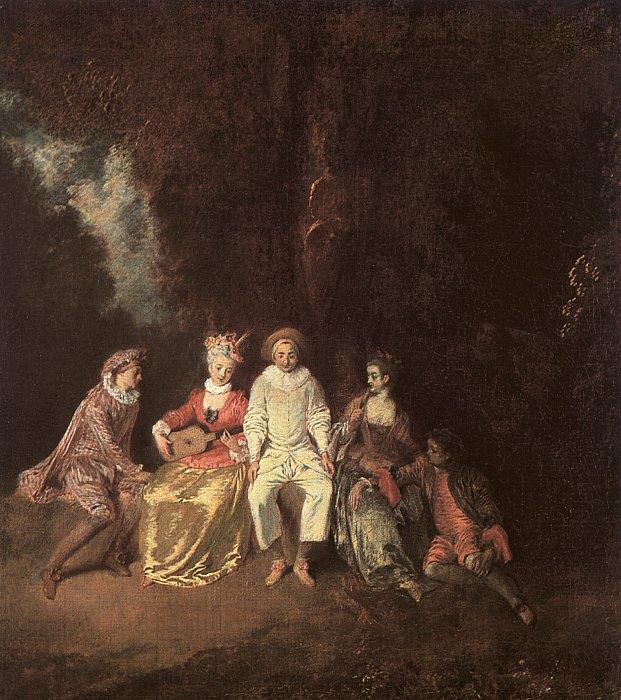 Jean-Antoine Watteau Pierrot Content